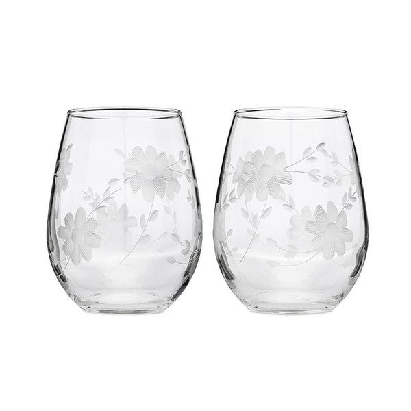 Floral Wine Glasses Image 1