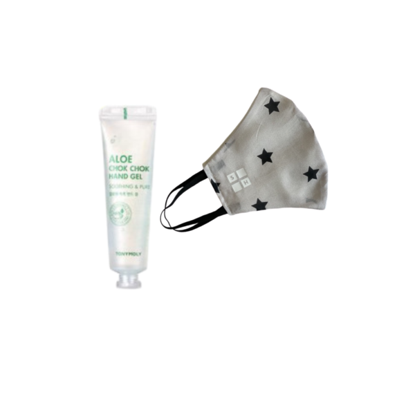 White Star Mask + Aloe Hand Sanitizer Image 1