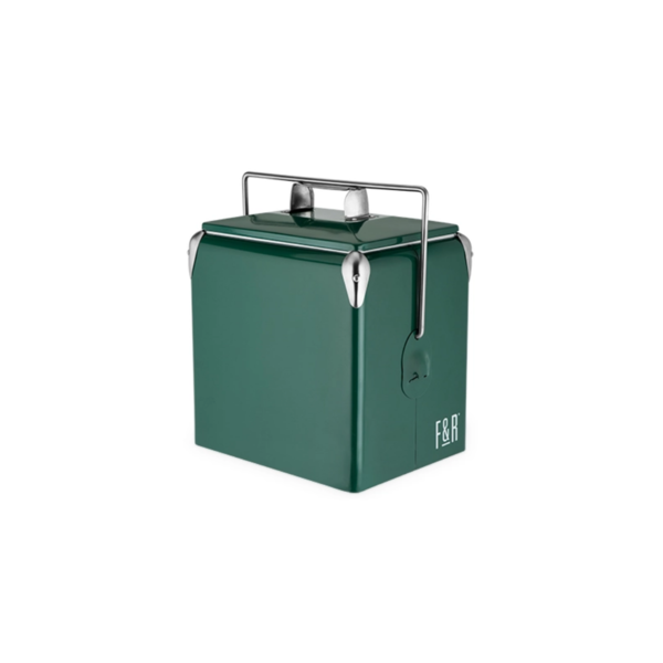 Green Vintage Metal Cooler Image 1